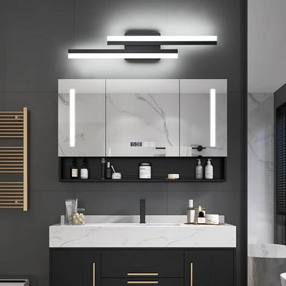 PRESDE 24 Inch LED Bathroom Vanity Light Bar, Modern Black Wall Lighting Fixture Over Mirror 5CCT