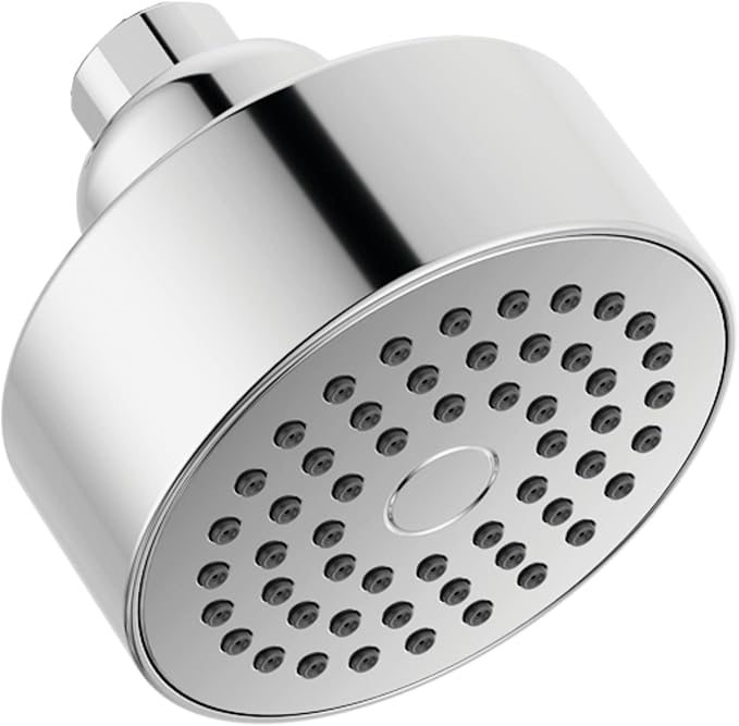 Delta Faucet Modern 3.5-inch Single-Spray Shower Head, Chrome Round Shower Head, High Pressure Shower Head, 1.75 GPM Flow Rate, Chrome RP101842