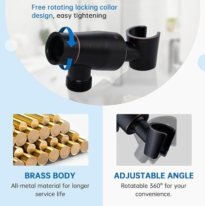 G-Promise High Pressure 6 Mode Hand Held Shower Head with Extra Long Hose | High Pressure, 6 Spray Mode, Easy Install, Adjustable Angle, Extra Long Hose, Modern Upgrade