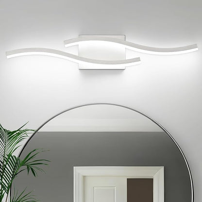 PRESDE 24" LED Bathroom Vanity Light, Modern Brushed Nickel Wall Bar Fixture Over Mirror Dimmable