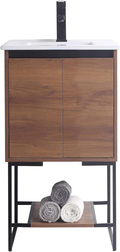 20 Inch Bathroom Vanity with Sink - Modern Knob Free Design, Elegant Space-Saving Solution for Your Bathroom - Durable, Bathroom Vanities for a Contemporary Look - Urbania Collection