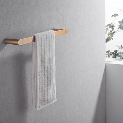 RANDOM Champagne Bronze Bathroom Hardware Set Bathroom Towel Holder Set 4 Piece Include 18” Towel Bar Toilet Paper Holder and 2 Towel Hooks Wall Mount Stainless Steel Brushed Gold Towel Bar Set