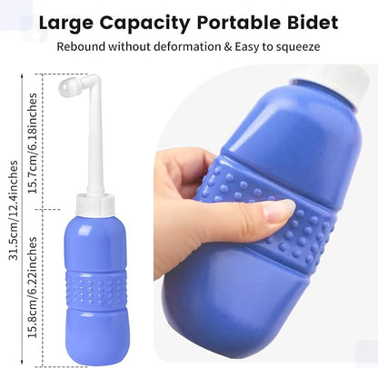 Portable Bidet, Personal Bottle Sprayer for Personal Hygiene Handheld,Pregnant Women Cleansing, Postpartum Clean, Handheld Travel Bidet with 450ML Water Capacity and Retractable Spray