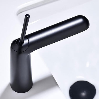 Faucet for Bathroom Sink Single Handle Brass Bathroom Water Faucet Single Hole Black