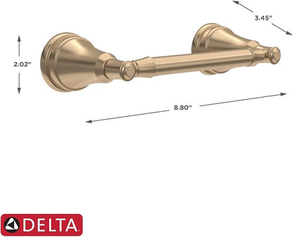 Delta Mylan (1-Pack) Toilet Paper Holder Champagne Bronze Pivoting Tissue Roll Rod, Organization and Storage, Wall Mounteded Gold Bathroom Accessories MYN50-CZ