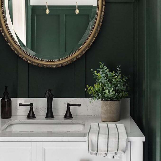 Coferset 2 Pack Small Fake Plants Eucalyptus Potted,Sage Green | Small Space Artificial Plants for Bathroom Shelf Office Desk Home Farmhouse Room Coffee Table Tray Decor