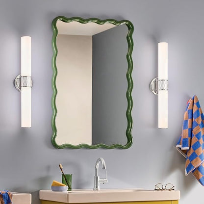 Kichler Sashi 24.25" LED Medium Bath Bar with White Glass in Chrome, Modern, for Vanity, Fireplace, Buffet, Hallway, Vanity Mirror, (24.25" W x 5" H) 55192CHLED