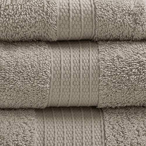Madison Park Organic Cotton Bath Towel Set Absorbent, 6 Piece, Tan