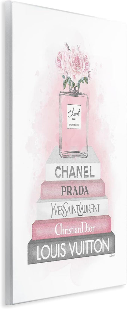 'Pink Roses Perfume Bottle Glam Fashion'| Wall Plaque Art | Stupell Industries | 13 x 19 Inches, Easy to Hang and Sturdy, Made in USA, by Amanda Greenwood