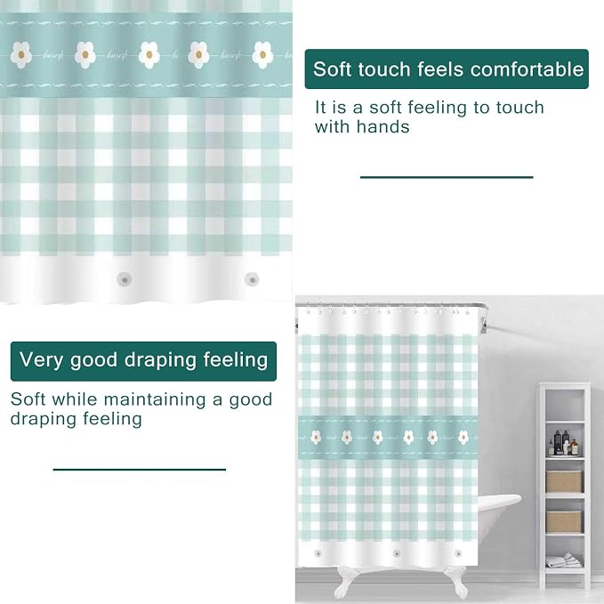 Shower Curtain Liner, 100% Waterproof Peva Shower Curtains with 3 Duty Heavy Bottom Magnets and 12 Rust Proof Grommets, 72x72 Weighted Shower Liner for Shower Stall, Bathtubs