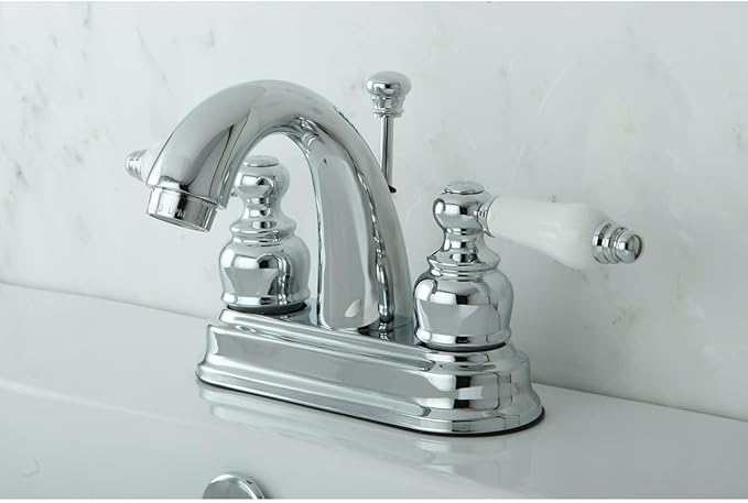 Kingston Brass KB5617PL Restoration 4-Inch Centerset Bathroom Faucet, Brushed Brass