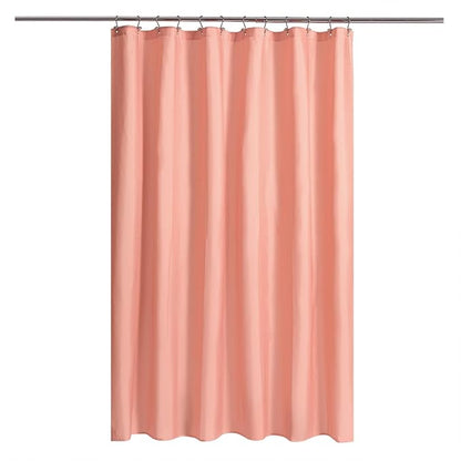 N&Y HOME Fabric Shower Curtain or Liner with Magnets, Coral | Hotel Quality, Washable, Water Repellent, Cloth Shower Curtain with Grommets for Bathroom, Standard Size