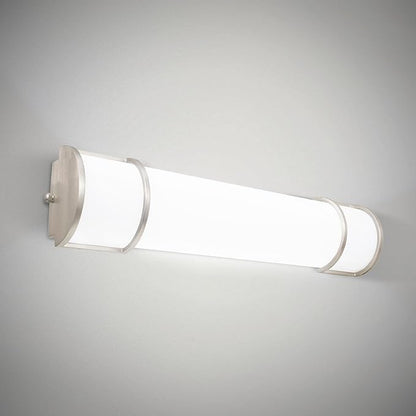 ASD LED 24" Vanity Flush Mount Light Fixture, Linear Bathroom Lighting Bar | 3CCT, Dimmable, ETL Listed | 25W 2600LM 3000-5000K 100-277V | Long Tube Bath Wall Sconce Over Mirror | Nickel