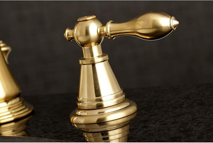 Fauceture FSC1979AL English Classic Widespread Bathroom Faucet with Brass Pop-Up, Polished Nickel