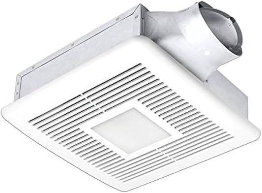 Delta BreezSlim SLM80-110DLED Adj. High Speed 80/110 CFM, Dual speed Fan/Dimmable LED Light, 7.8W/14.2W, 0.4/1.2 Sones