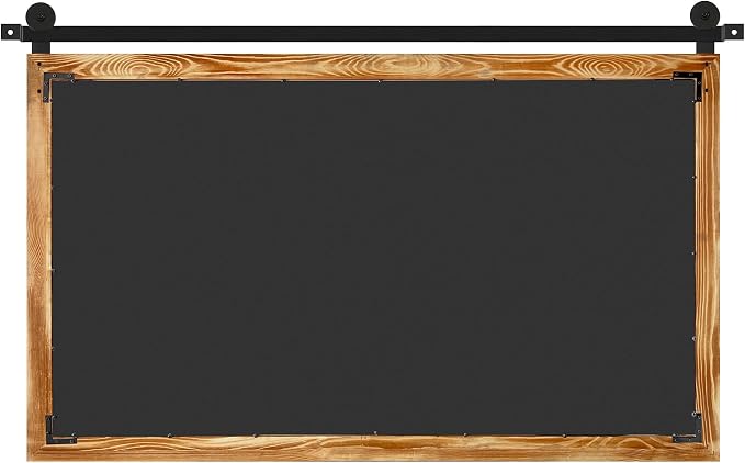 COGOOD Farmhouse Bathroom Mirrors for Over Sink - 30 x 45 Brown | Rustic Barn Door Wood Framed Vanity Mirror for Entryway, Living Room, Bedroom, Dresser Wall Decor