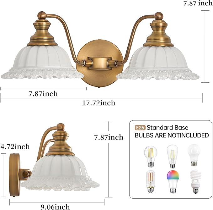 White 2 Light Vanity Light