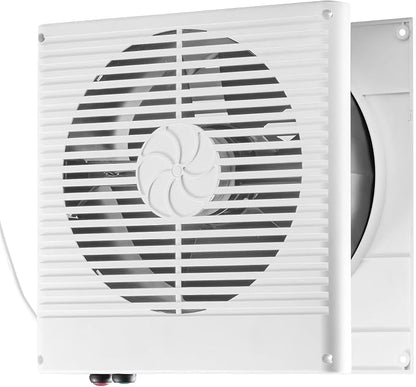 VEVOR Room to Room Fan, Two-Way Airflow Through-the-Wall Fan 8" with Temperature Control, 180 CFM Ventilation Quiet In-Wall Exhaust Vent Fans for Bathroom, Laundry Room and Indoor