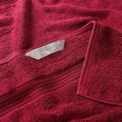 Superior Egyptian Cotton 2-Piece Bath Sheet Towel Set, Oversized Body Towels For Adults And Kids, Large Towel For Bath, Shower, Guest Bathroom, Spa, Gym, Resort, Essentials, Airbnb, Burgundy