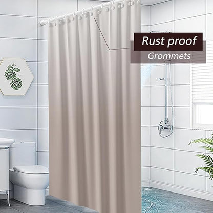 Gradient Begie Shower Curtain Liner, 4G PEVA Shower Liner, Plastic Waterproof Shower Curtains, 72x72 inch with Grommet Holes 3 Magnetic Weights…