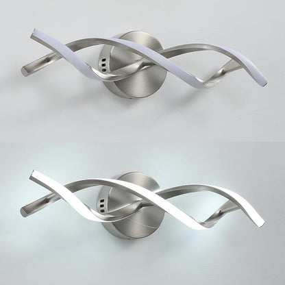 Modern Nickel LED Vanity Lighting,Bathroom Light Fixture Over Mirror,18 Inch,6000K Cool White