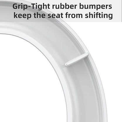 Toilet Seat Cover, Round Toilet Seat with Quick-Release Design, Easy to Remove and Clean, Smooth PP Material, Ideal for Daily Bathroom Needs,White