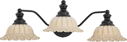 Black Bathroom Vanity Light 3 Light