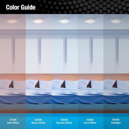 Juno Saturn Flush Mount Ceiling Light with Switchable Color Temperature (2700K-5000K), 13-Inch, Brushed Nickel