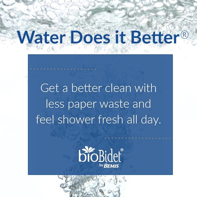 Bio Bidet Cassel Bidet Bundle, Slow-Close Never Loosen Toilet Seat with Perfect Fit, Fresh Water Spray, Non-Electric, Easy to Install Bidet, ROUND, Bone