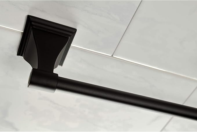 Kingston Brass BAHK61212478K Monarch 5-Piece 18-Inch and 24-Inch Towel Bars Bathroom Accessory Set in Matte Black
