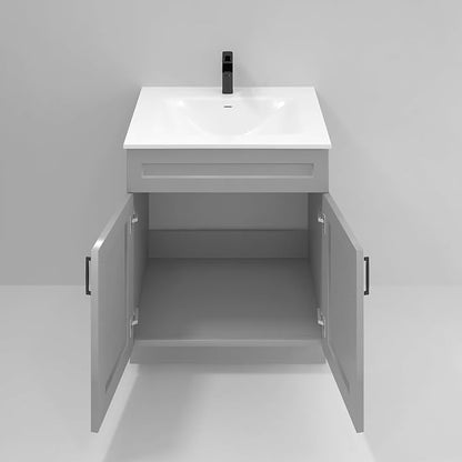 Bathroom Vanity Sink Base Ready-to-Assemble Bathroom Cabinet 24"/30'/36" Width (Vanity Base in Light Grey Shaker, 30 inch)