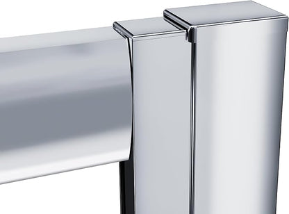 ELEGANT Corner Shower Enclosure for Bathroom 36 in.D x 36 in. W x 72 in. H, Double Sliding Shower Door with 1/4 in. Clear Glass, Chrome Finish