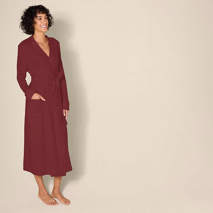 Amazon Essentials Women's Lightweight Waffle Full-Length Bath Robe (Available in Plus Size)