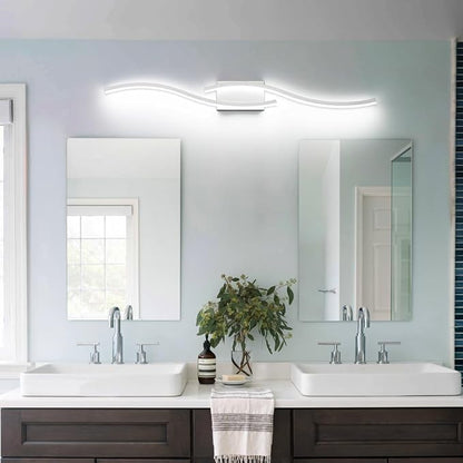 PRESDE 40" LED Bathroom Vanity Light, Modern Brushed Nickel Wall Bar Fixture Over Mirror Dimmable