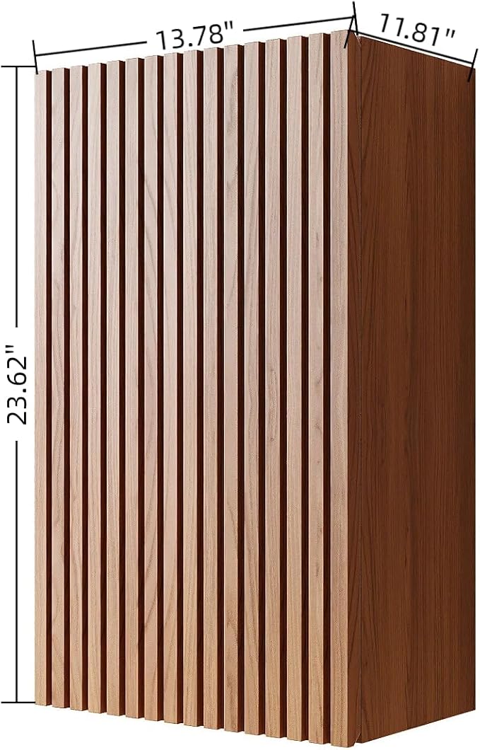 KEIKI Bathroom Wall Cabinet with Soft-Close Doors, Brown Oak | Premium Wood Medicine Cabinet, Narrow Storage Cabinet for Bathroom Kitchen Laundry Room