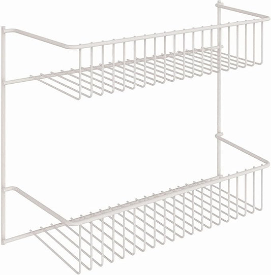 ClosetMaid 8002 2-Tier Wall Rack for Added Storage, 10.5-Inch H x 12.5-Inch W x 5-Inch D, White