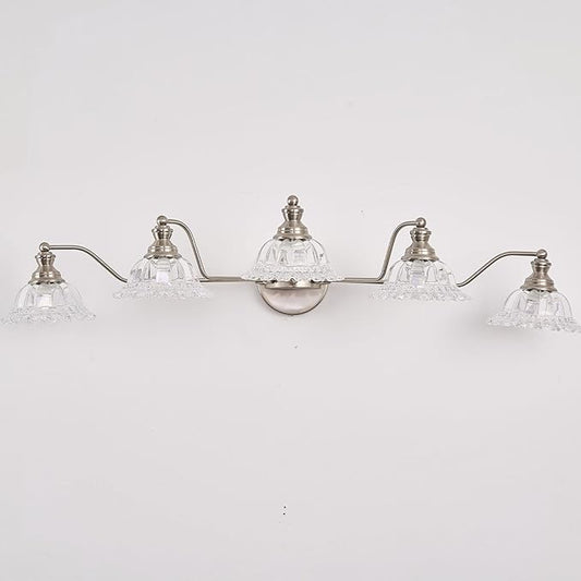 Brushed Nickel 5 Light Vanity Light