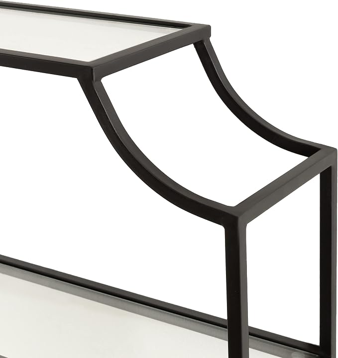 Kate and Laurel Ciel 3 Tiered Wall Shelf, 20 x 30, Black, Decorative Floating Shelf Storage and Wall Organizer