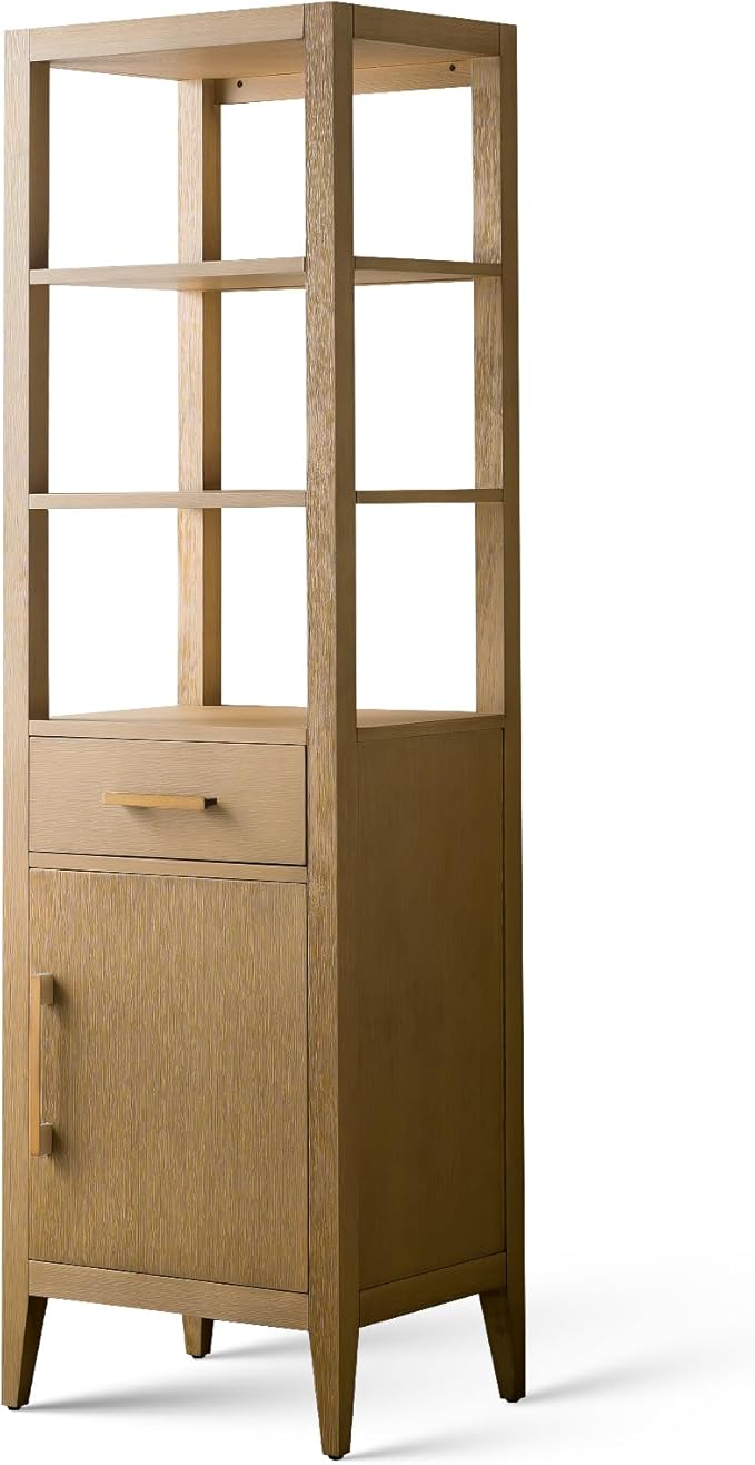 Vanity Art 21 inch Bathroom Vanity with Storage Cabinet & Shelves, Storage Cabinet with Soft-Closing Doors, VA90-LC-NO-GB1