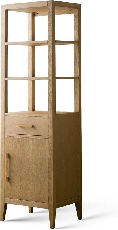 Vanity Art 21 inch Bathroom Vanity with Storage Cabinet & Shelves, Storage Cabinet with Soft-Closing Doors, VA90-LC-NO-GB1