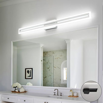SOLFART Brushed Nickel Vanity Lights for Bathroom 48 Inch 5 Color Adjustable Vanity Lighting Over Mirror 5CCT