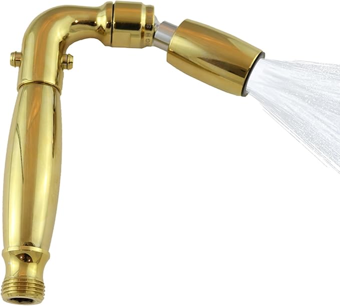 High Sierra® Solid Lead-Free Metal Handheld Shower Head, Built-in Trickle Valve, Patented single Nozzle Never Clogs. Shower Hose and Holder Not Included. Ultra Low Flow 1.5 GPM. Polished Brass
