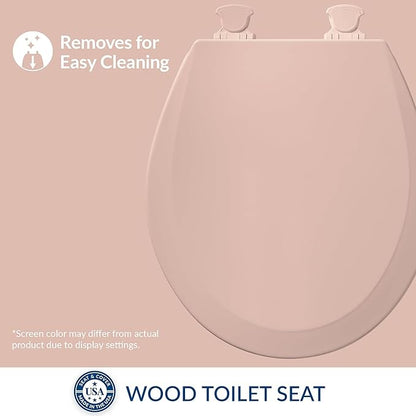 Bemis 500EC 063 Toilet Seat with Easy Clean & Change Hinges, 2 Pack Round, Venetian Pink