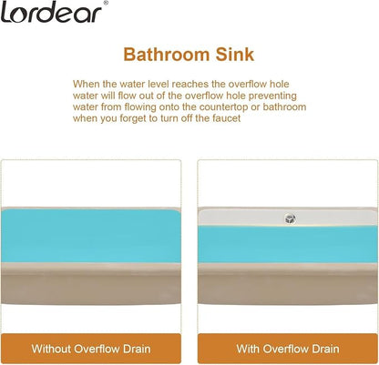 Lordear Undermount Bathroom Sink 18 Inch Bathroom Vanity Sink Undermount Rectangle White Porcelain Ceramic Bathroom Interior 16"L x 10-3/10"W