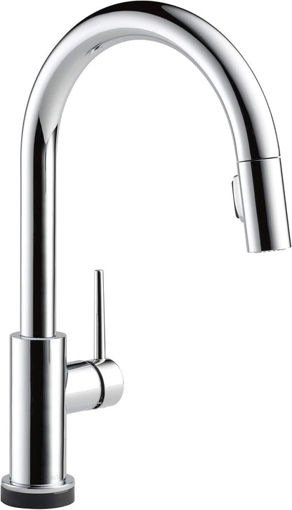 Delta Faucet Trinsic VoiceIQ Touchless Kitchen Faucet with Pull Down Sprayer, Smart Faucet, Alexa and Google Assistant Voice Activated, Kitchen Sink Faucet, Chrome 9159TV-DST