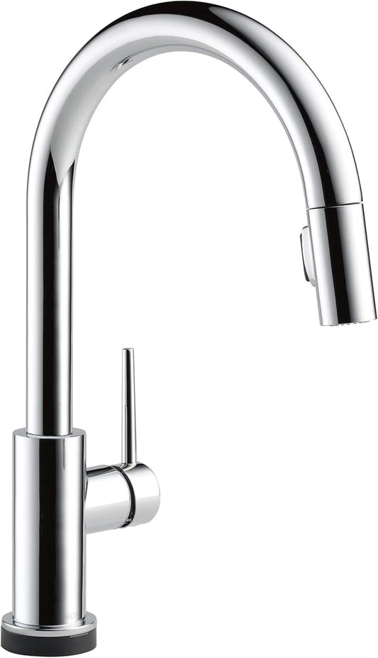 Delta Faucet Trinsic VoiceIQ Touchless Kitchen Faucet with Pull Down Sprayer, Smart Faucet, Alexa and Google Assistant Voice Activated, Kitchen Sink Faucet, Chrome 9159TV-DST