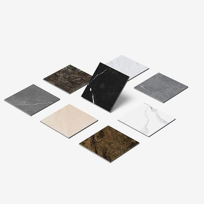 ATOPOSE Peel and Stick Vinyl Floor Tile，1 Piece Sample,6"x6" Self Adhesive Flooring for DIY Installation（ Black Marble Sample）