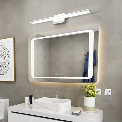 Modern Vanity Light Bar 16W Over Mirror Lights Fixtures for Bathroom Indoor LED Bath Vanity Light Chrome Bathroom Lighting Acrylic Wall Lights Fixtures for Restroom Bedroom Living Room 6000K