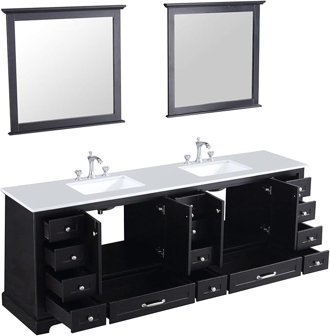 Jacques 60 in. W x 22 in. D Distressed Grey Double Bath Vanity and White Quartz Top