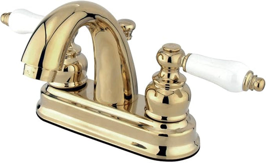 Kingston Brass KB5612PL Restoration 4-Inch Centerset Lavatory Faucet, Polished Brass